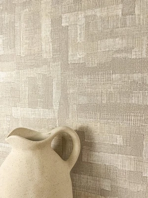 Tapete Vliestapete Beige Grafik Streifen Textil-Optik Mustertapete Retro - Bild 1 von 4