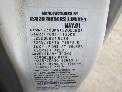 Motor De Arranque 4 Puertas Se Adapta 93-04 ISUZU RODEO 4284 Foto 1 de 4