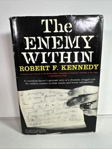 The Enemy Within By Robert F Kennedy Vintage Hardcover 1960 WORN Politics Crime - Imagen 1 de 5