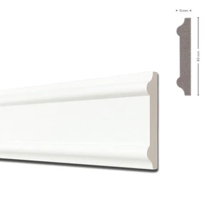*STOCK FOLLI* Profilo a soffitto o boiserie in Polimeri Bianco RAL 9016 vernicia - Foto 1 di 3