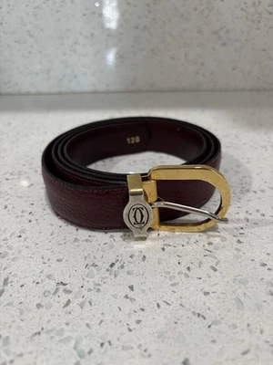 Cartier Must’de Cinturón Cuero Años 80 Vintage Lujo Cuero Foto 1 de 4