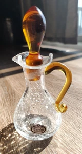 Vintage Regenbogen Marke Kunst Glas Spritz Glas Mini Krug 6" - Bild 1 von 7
