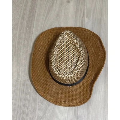 Amscan Cowboy Hat Mens One Size Brown Straw Western Costume Accessory Contry - Image 1 of 4