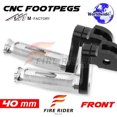 40mm Adjustable Silver Rider Foot Pegs SHINOBI For XV 1100 Virago 88 89 90 91 92 — 第 1/4 张图片