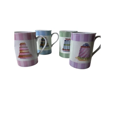 Juego de 4 tazas capuchino café postre CHARTER CLUB Home Sweet Time Foto 1 de 4