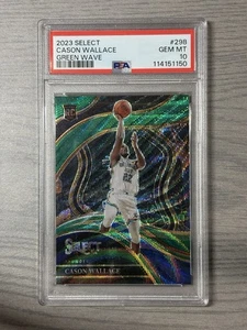 2023 Panini Select Cason Wallace Courtside Green Wave Rookie Card RC /50 PSA 10 - Picture 1 of 2