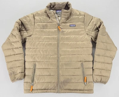 Chaqueta acolchada Patagonia para niños marrón cremallera completa talla XXL 16-18 abrigo juvenil naranja LEER Foto 1 de 4