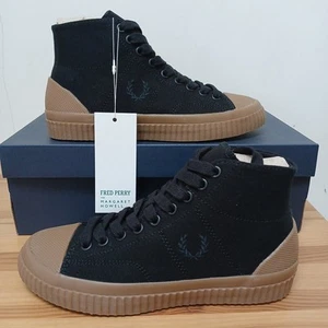 Fred Perry Margaret Howell Hughes Mid Cut SB5911 Black Gum Mens UK 5 Terraces - Picture 1 of 18