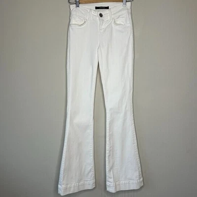 NWOT J Brand Love Story Low Rise White Flare Leg Jeans Size 24 Pockets - Image 1 of 4