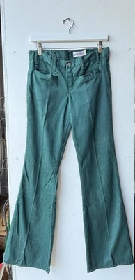 Pantalones de bolsillo Love N' Stuff de sarga turquesa vintage *nuevo* años 60 con bolsillo talla 30 Foto 1 de 4