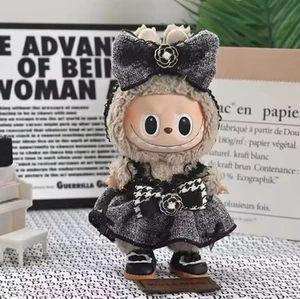 Labubu Outfit Kleidung für 15–17 cm Puppe Schwarz Weiß Kleid - Bild 1 von 4