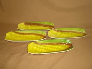 MCM VINTAGE "CORN ON THE COB" SERVING DISHES - MARKED "JAPAN" ON BACK - SET OF 4 - Picture 1 of 13
