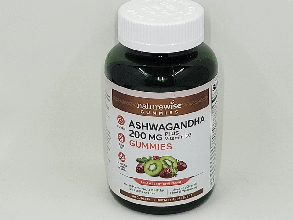 Naturewise Ashwagandha 200 Mg +vitaminD Gummies Exp October 2025 Foto 1 de 1