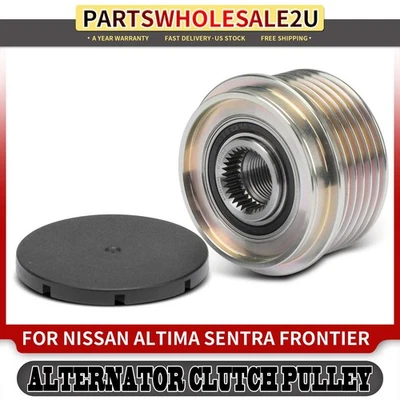 Alternator Clutch Pulley for Nissan Altima 1993-1997 Sentra 6 Grooves Clockwise - Image 1 of 4