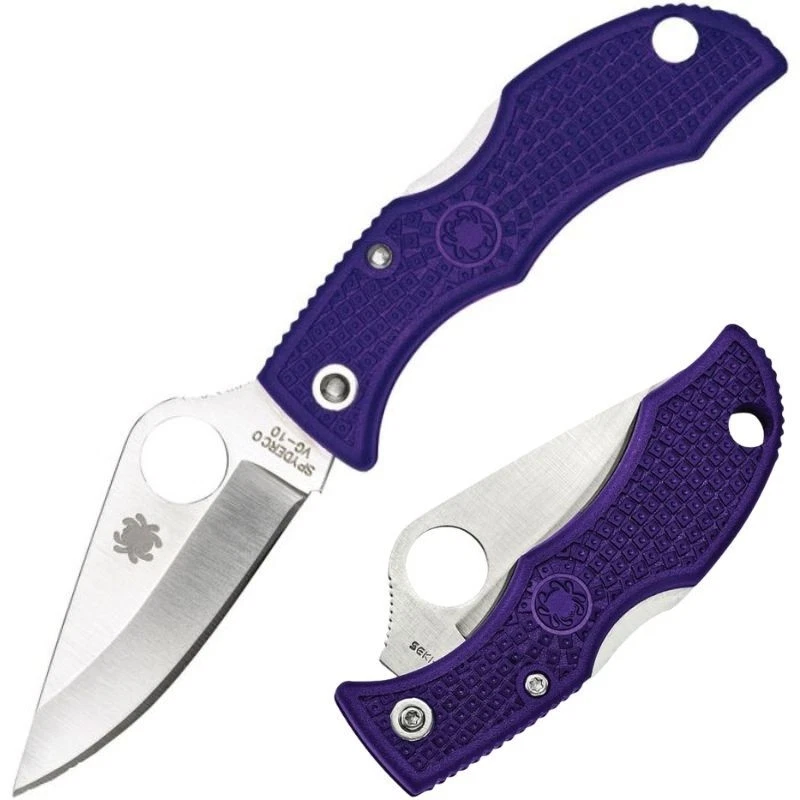 Spyderco Ladybug 3 Lockback 1.88 Inch Satin Blade Purple Handle - Image 1 of 1