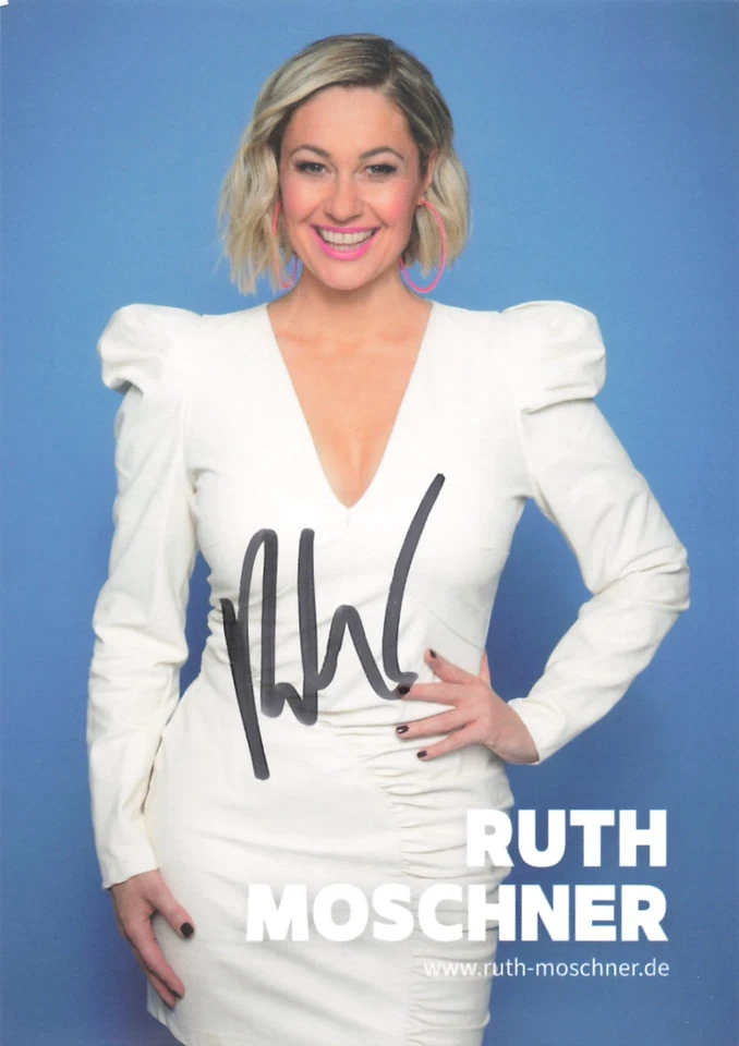 Ruth Moschner, Originalautogramm, alte Autogrammkarte, u.a. "Big Brother" - Bild 1 von 1