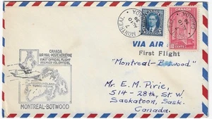 FFC MONTREAL TO BOTWOOD NEWFOUNDLAND 1939 (K415) - Picture 1 of 2