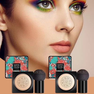 Air Cushion Mushroom Head BB CC Cream Concealer Foundation Moisturizing Makeup - Image 1 of 4