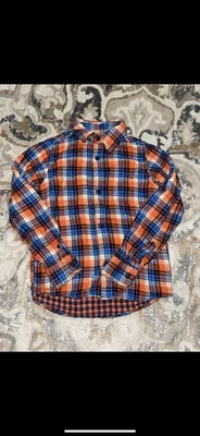 Flannel Place Brand Size Small 5-6 In Boys Clothes Orange and Blue Long Sleeve - Image 1 of 3