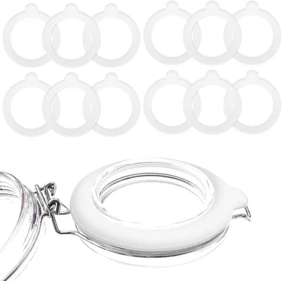 Sellos de junta de silicona de repuesto de 12 piezas para frascos de goma hermética a prueba de fugas Foto 1 de 4