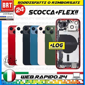 BACK COVER SCOCCA POSTERIORE VETRO+FRAME+FLEX COMPLETA PER APPLE IPHONE 13 - Foto 1 di 1