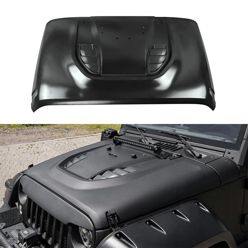 Fit 2007-2017 Jeep Wrangler JK JKU Unlimited Rubicon Vented Heat Dispersion Hood Foto 1 de 3