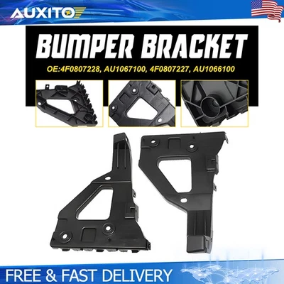 Conjunto de 2 suportes de para-choque compatível com 2007-2011 Audi S6 base dianteira esquerda e direita - Imagem 1 de 4