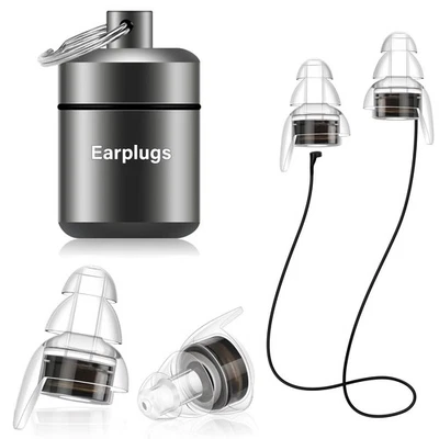 BESWON high fidelity earplugs for concerts musicians motorcycles, reusable ear plugs