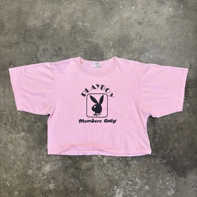 Camiseta de Entrenamiento Recortada Playboy Vintage Timbre Talla M/L Años 70 80 Foto 1 de 3