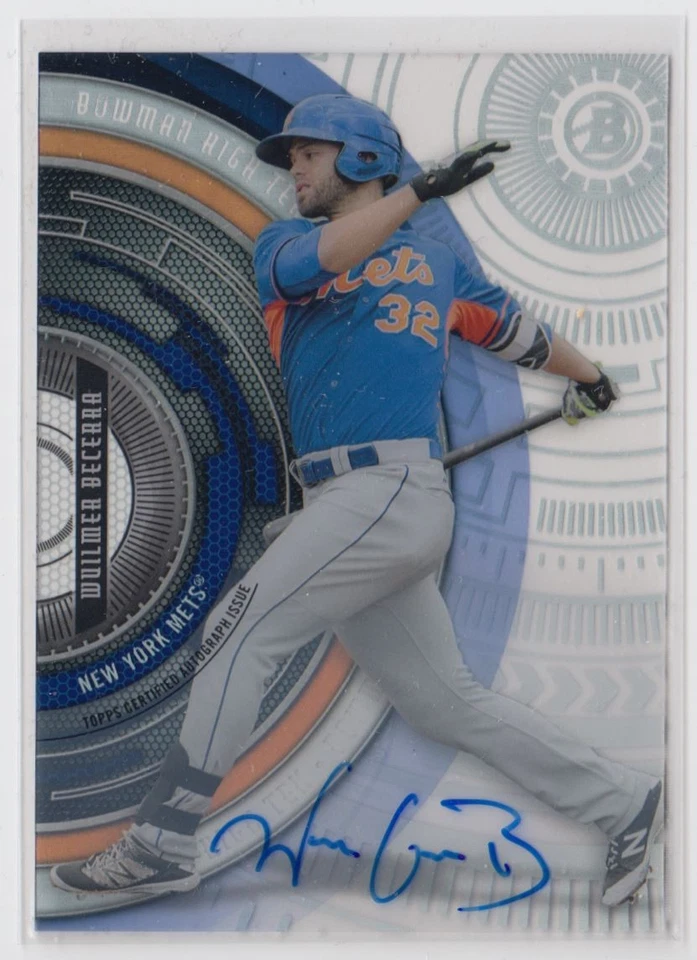 2017 Bowman High Tek Wuilmer Becerra Auto New York Mets #BHT-WB - Image 1 of 2