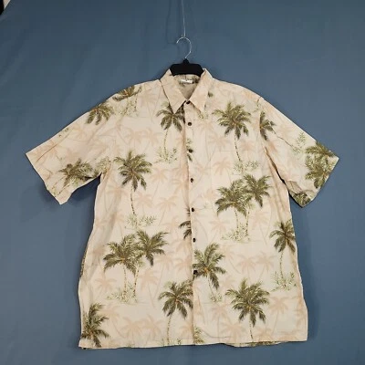 Camisa Go Barefoot Para Hombre Tropical Hawaiana Abotonada Manga Corta Talla XL Foto 1 de 4