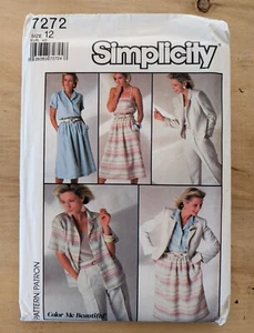 Simplicity 7272 Women's Go-Everywhere Pants Top Skirt Pattern Size 12 Uncut - Picture 1 of 2