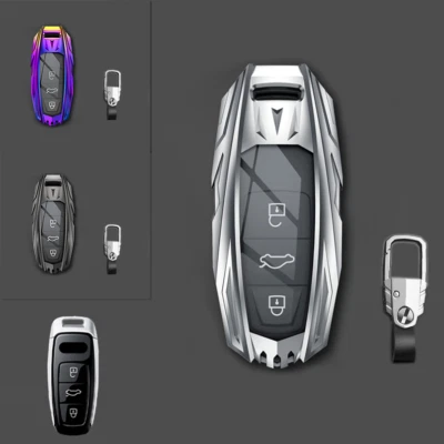 Funda Carcasa Llavero Coche Aleación Zinc Para Audi A7 A8 A6 A3 A4 A6 Q5 Q8  Foto 1 de 4