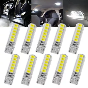 10pcs W5W T10 White Led License Plate Bulb Car-Inner Dome Reading Signal Lamps. - Picture 1 of 11