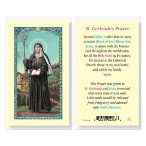 Prayer of Saint Gertrude - Laminated Holy Card E24-441 - Picture 1 of 1