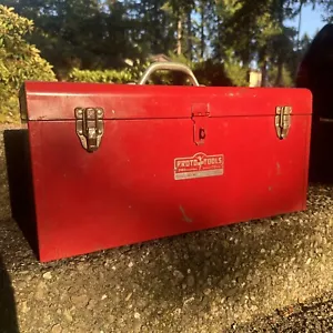 Vintage PROTO TOOLS Flying Lady Tool Box 9975 PROfessional TOols 20x8.5x9.5” - Picture 1 of 15