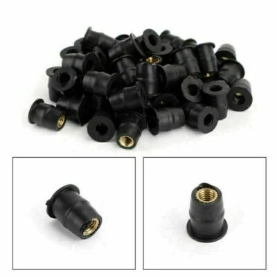 M5 Rubber Well Nut Windscreen & Fairing 10mm 3/8 Wellnuts - 50 Quantity New, - Image 1 of 4