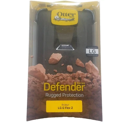 100% Genuine Otterbox Defender Case &  Belt Clip LG G Flex 2 Black Brand New - Image 1 of 4