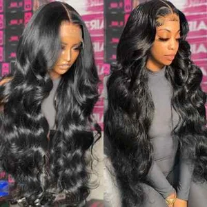 13x6/13x4 Transparent Lace Frontal Body Wave Wigs Human Hair Brazilian Remy Hair - Picture 1 of 16