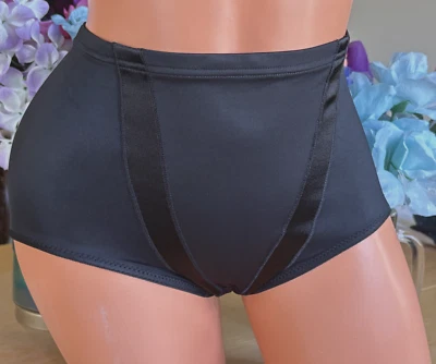 Bragas modeladoras FLEXEES MF medianas NEGRO SATINADO a rayas control firme #44450 DE COLECCIÓN Foto 1 de 4