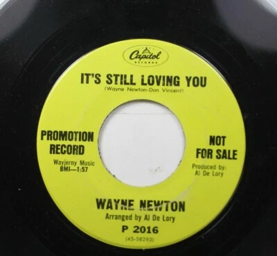 Pop Promo 45 Wayne Newton - It'S Still Loving You / Love Of The Common People On - Image 1 of 2
