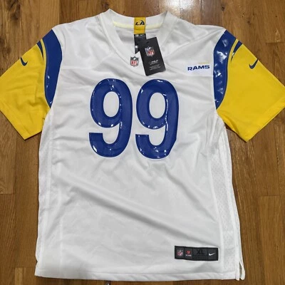 Camiseta deportiva Nike blanca para jóvenes de Los Angeles Rams Aaron Donald #99 Foto 1 de 4