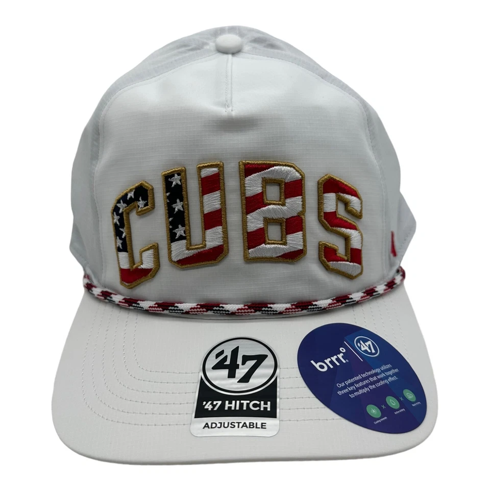 47 Brand Hitch BRRR Miami Marlins MLB Flag Patriotic Strapback Hat Cap
