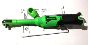 NEW Snap-on™ Lithium Ion CTR817GGDB 14.4V 1/4" drive Brushless Long Neck Ratchet - Picture 1 of 12