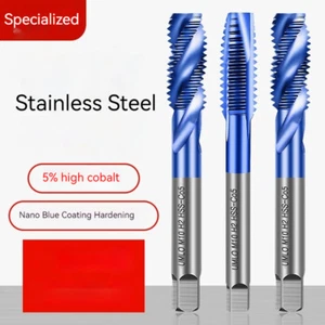 M35 Blue Nano Cobalt Machine Tap Apex Spiral Stainless Steel Tapping - Picture 1 of 51