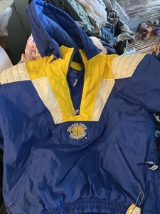Vintage 90s NBA Golden State Warriors Starter Puffer Jacket XL - Picture 1 of 4