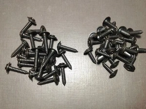 50pcs #10 x 3/4" & #10 x 1" w/6 head door trim kick panel black screws M - Picture 1 of 9
