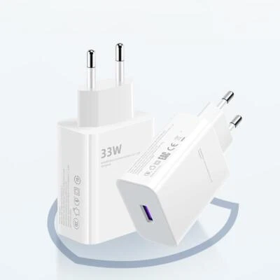 33W USB Charger Fast Charging EU/US Plug Mobile Phone Adapter For Xiaomi Lot V4 - Image 1 of 4