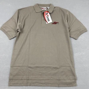 Dale Earnhardt Jr. Polo Shirt Men Medium Brown Solid Budweiser Chase Authentics - Picture 1 of 7