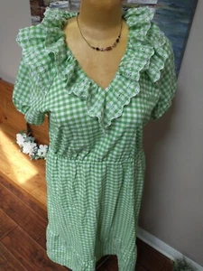 NWT The Get Women's Size XL Eyelet Ruffle Midi Dress with Short Sleeves - Picture 1 of 17